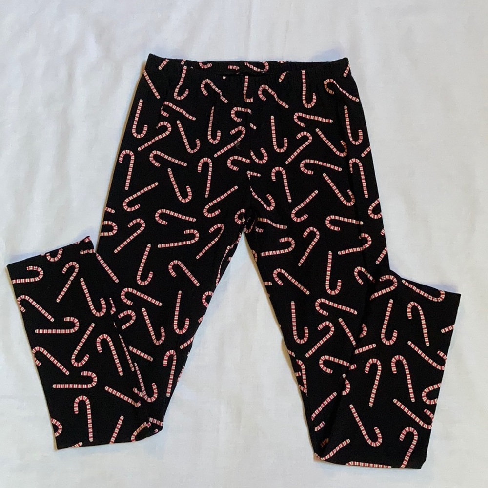 Holiday candy cane leggings